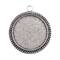 John Bead 32mm Antique Silver Round Pendant Frames, 3ct.